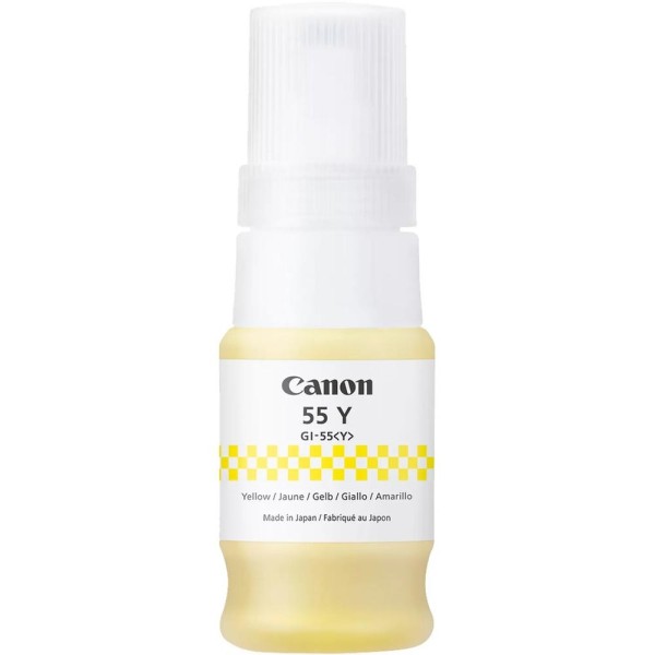 Botella tinta canon gi - 55 ink amarillo