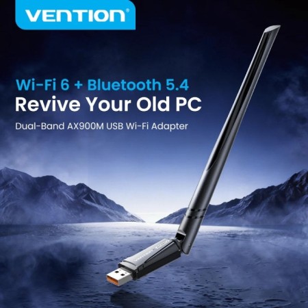 Adaptador USB - WiFi - Bluetooth 5.4 Vention KDXB0/ 900Mbps