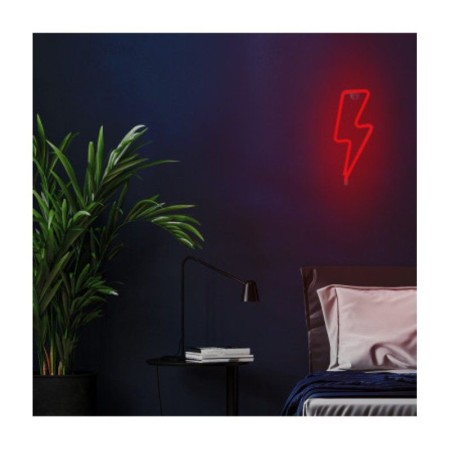 Luz Neon Forever Light Neon LED Bolt Red/ Funciona a Pilas y USB