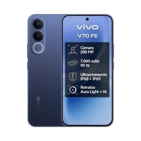 Smartphone Vivo V70 FE 8GB/ 256GB/ 6.83″/ 5G/ Azul/ Incluye Cargador + Auriculares