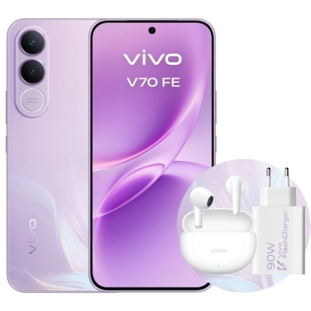 Smartphone Vivo V70 FE 8GB/ 256GB/ 6.83″/ 5G/ Púrpura/ Incluye Cargador + Auriculares