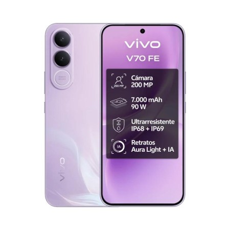 Smartphone Vivo V70 FE 8GB/ 256GB/ 6.83″/ 5G/ Púrpura/ Incluye Cargador + Auriculares