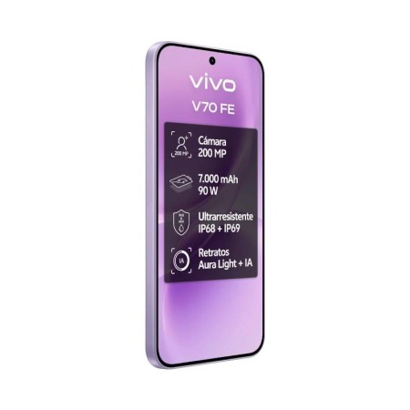 Smartphone Vivo V70 FE 8GB/ 256GB/ 6.83″/ 5G/ Púrpura/ Incluye Cargador + Auriculares