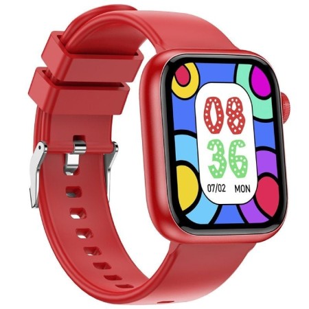 Smartwatch Forever IGo Watch 3 JW-500/ Notificaciones/ Frecuencia Cardíaca/ Rojo