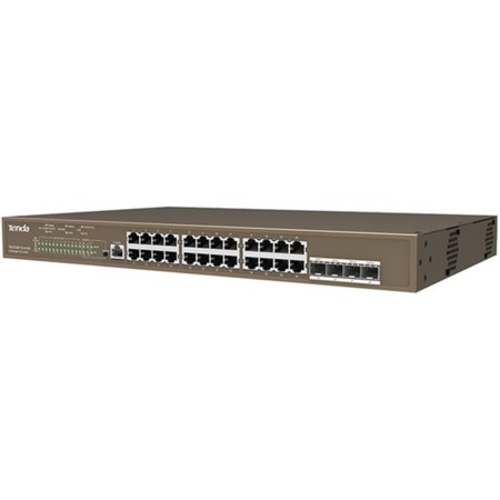 Switch 24 puertos gigabit ethernet 10 - 100 - 1000 tenda 56 gbps - poe total 370 w