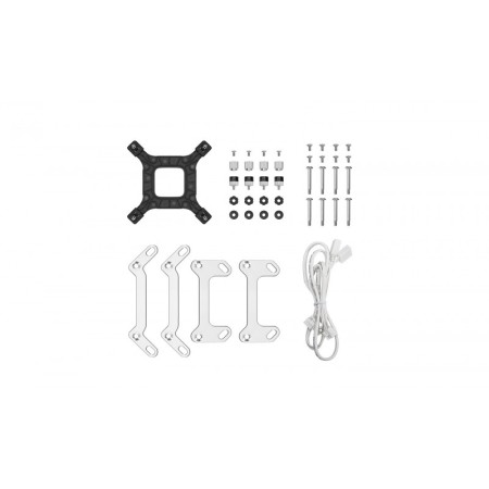 Kit refrigeracion liquida deepcool lm240 rgb 2x 120mm blanco