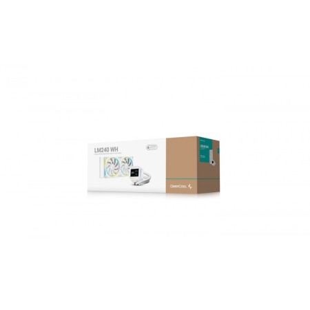 Kit refrigeracion liquida deepcool lm240 rgb 2x 120mm blanco