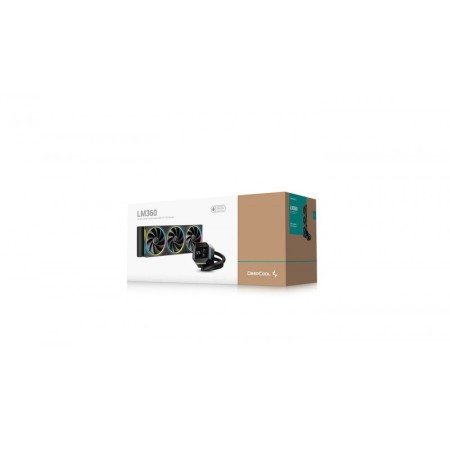 Kit refrigeracion liquida deepcool lm360 led rgb 3x 120mm negro