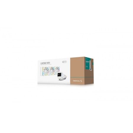 Kit refrigeracion liquida deepcool lm360 rgb 3x 120mm blanco