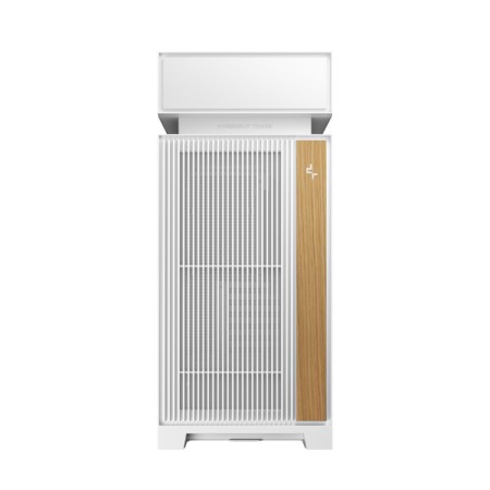 Caja ordenador gaming deepcool cl6600 wh atx rgb cristal templado blanca y madera