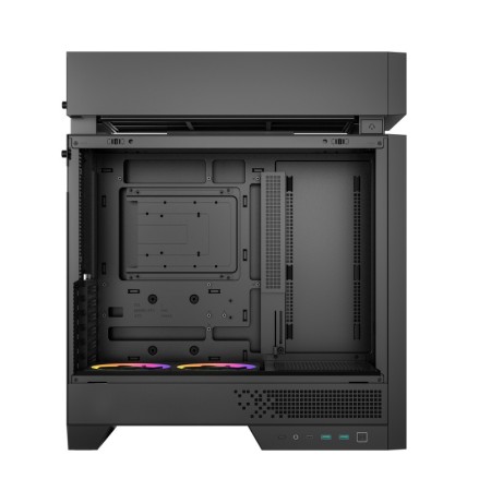 Caja ordenador gaming deepcool cl660 atx argb cristal templado negra y madera