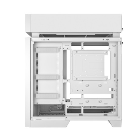 Caja ordenador gaming deepcool cl660 atx argb cristal templado blanca y madera