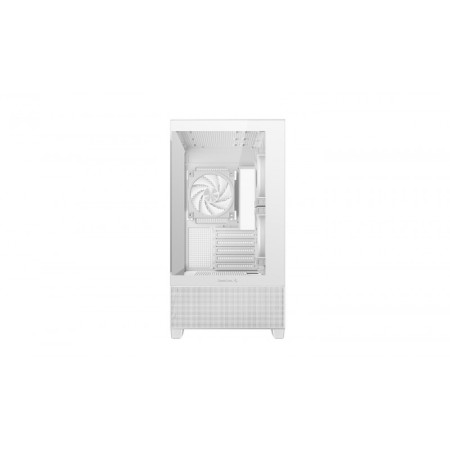 Caja ordenador gaming deepcool cg380 3f matx argb cristal templado blanca