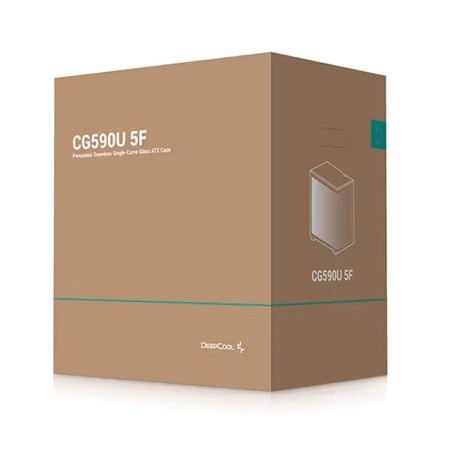 Caja ordenador gaming deepcool cg590u5f atx argb cristaltemplado negra