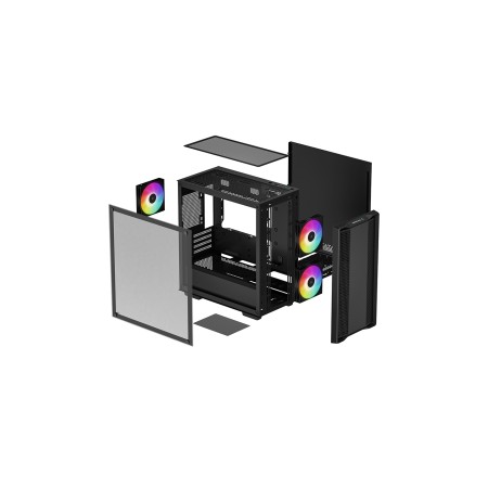 Caja ordenador gaming deepcool cc360 negro m - atx 1 x usb 3.0 1 x usb 2.0 3 x 120mm