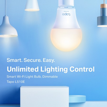 Bombilla Inteligente TP-Link Tapo L510E/ Casquillo E27/ 8.7W/ 806 Lúmenes/ 2700K/ Pack 2