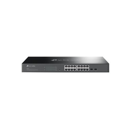 Swicht tp - link 16 puertos 10 - 100 - 1000mbps con 2 ptos sfp gestionable rack 19 pulgadas