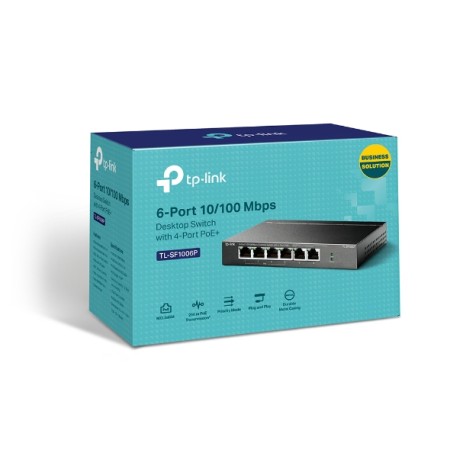 Switch TP-Link TL-SF1006P 6 Puertos/ RJ-45 10/100 PoE
