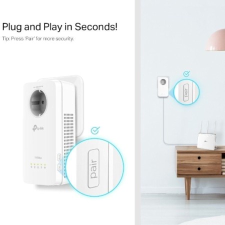 Adaptador wifi powerline ac tp - link tl - wpa8631p gigabit av1300