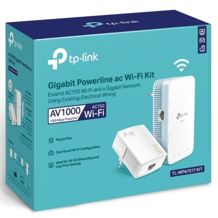 Kit de adaptadores powerline ac tp - link tl - wpa7517 kit dual band