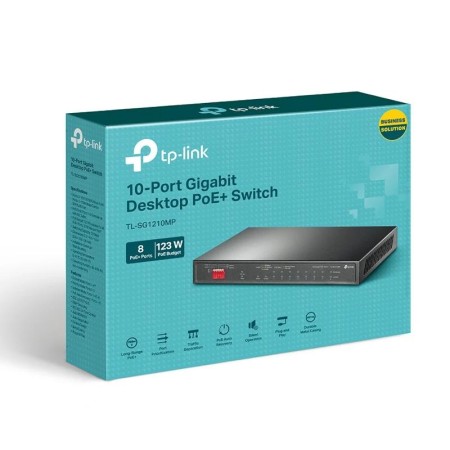 Switch TP-Link TL-SG1210MP 10 Puertos/ RJ-45 10/100/1000/ PoE+