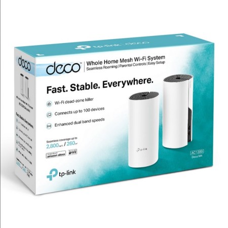 Sistema Mesh TP-Link Deco M4 1200Mbps/ 2.4GHz 5GHz/ Pack de 2