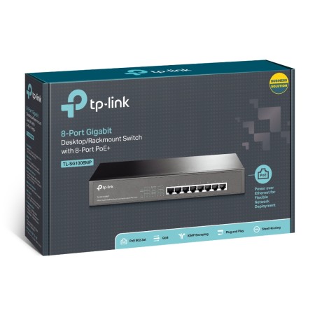 Switch 8 puertos tp - link tl - sg1008mp 10 - 100 - 1000 poe+