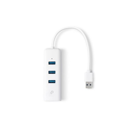 Adaptador usb a ethernet gigabit + hub de 3 puertos usb 3.0 tp link