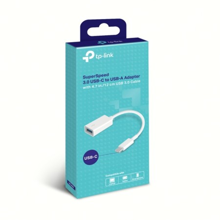 Cable USB 2.0 TP-Link UC400/ USB Tipo-C Macho - USB Hembra/ 10cm/ Blanco