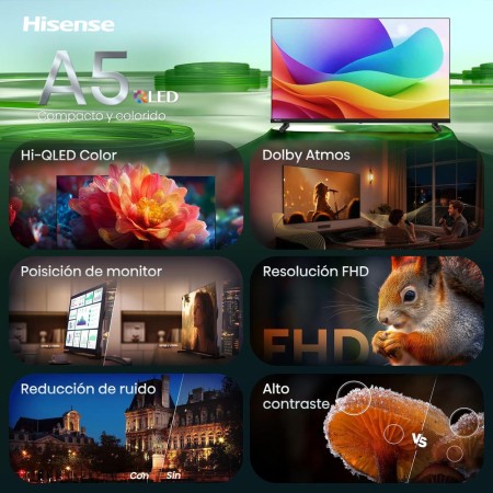 Tv hisense 32 pulgadas qled fhd - 32a5s - smart tv