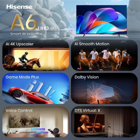 Tv hisense 50 pulgadas led 4k uhd - 50a6s - smart tv