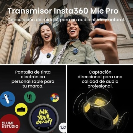 Cámara Digital Deportiva Insta360 Luna Ultra Pack Creador/ 8K/ Ángulo de visión 360º/ Negra