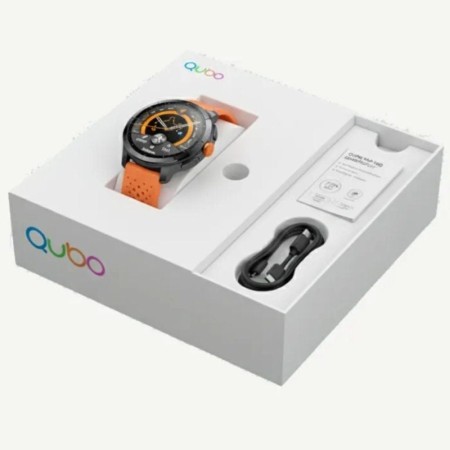 Smartwatch Qubo SMT-500AGP/ Notificaciones/ Frecuencia Cardíaca/ GPS/ Negro