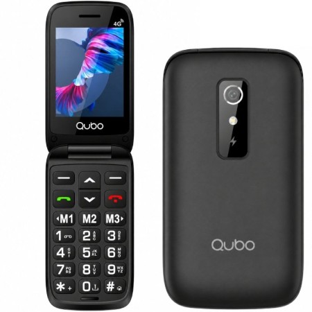 Teléfono Móvil Qubo P-220BKC 4G para Personas Mayores/ Negro