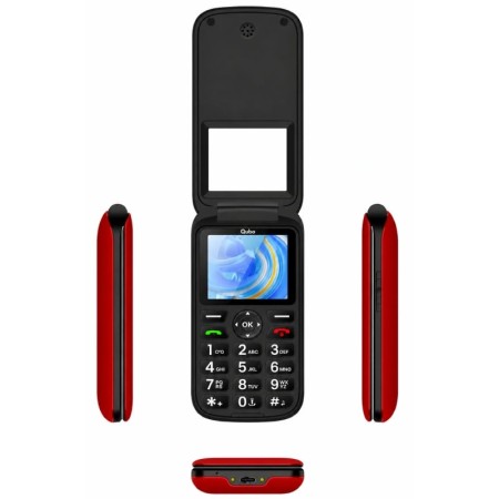 Teléfono Móvil Qubo P-190RD 4G para Personas Mayores/ Rojo