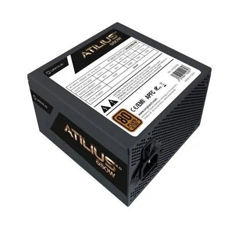 Fuente alimentacion unykach gaming atilius 2.0 black 650w atx 80+ bronze