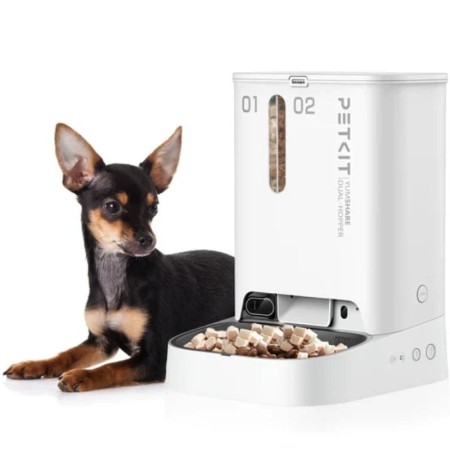 Comedero de mascotas Inteligente PetKit YumShare Dual-Hopper/ Cámara HD/ con Micrófono