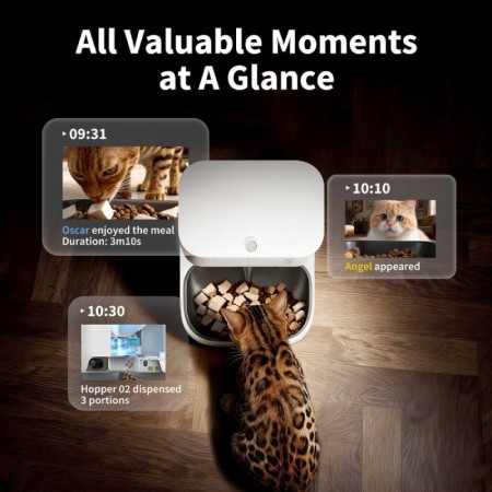 Comedero de mascotas Inteligente PetKit YumShare Dual-Hopper 2/ Cámara HD/ con Micrófono
