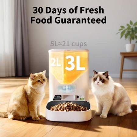 Comedero de mascotas Inteligente PetKit YumShare Dual-Hopper 2/ Cámara HD/ con Micrófono