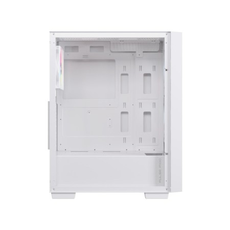 Caja ordenador gaming einarex p100 atx rgb cristal templado blanca