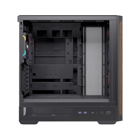 Caja ordenador gaming einarex p800 atx rgb cristal templado negra