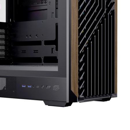 Caja ordenador gaming einarex p800 atx rgb cristal templado negra