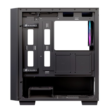 Caja ordenador gaming einarex pm150 matx rgb cristal templado negro