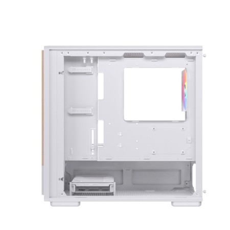 Caja ordenador gaming einarex pm400 atx rgb cristal templado blanca