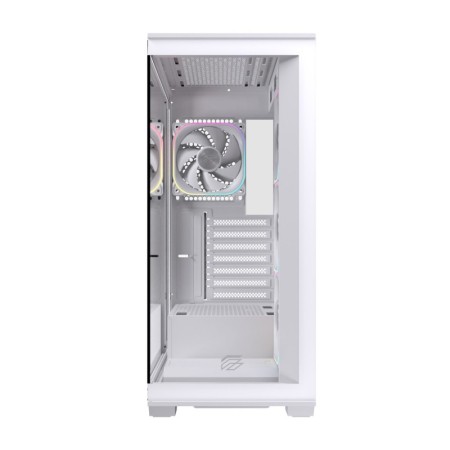 Caja ordenador gaming einarex s700 rgb atx cristal templado blanca
