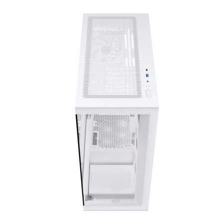 Caja ordenador gaming einarex s700 rgb atx cristal templado blanca
