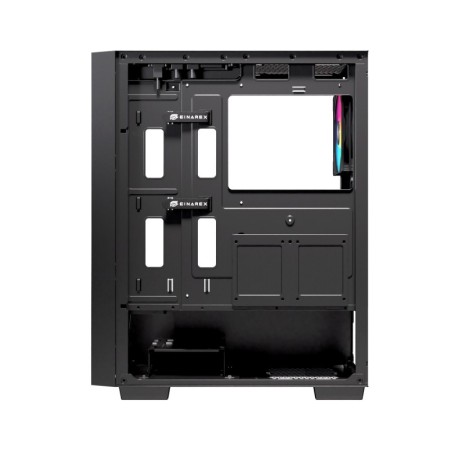 Caja ordenador gaming einarex p100 atx rgb cristal templado negra