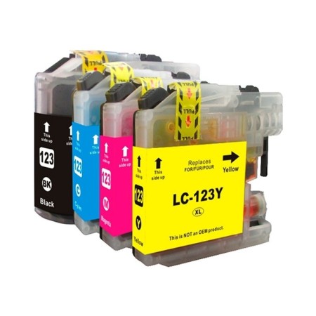 Cartucho de tinta compatible dayma brother lc123xl magenta v.3 600 pag premium