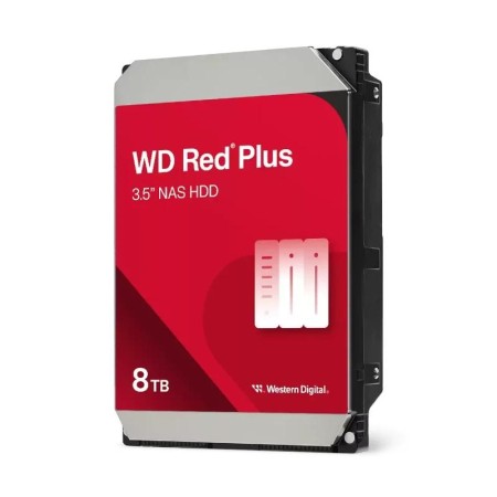 Disco duro interno hdd wd western digital red plus wd80efpx 8tb 3.5 pulgadas sata 6gb - s 5640rpm 256mb