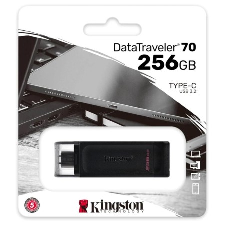 Kingston DataTraveler DT70 256GB USB C 3.2 Negro